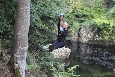Zip Line over river Garry
