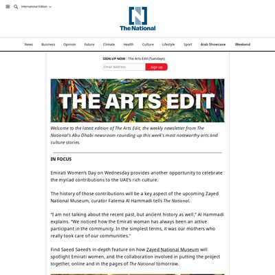 Screencapture of The National - The Arts Edit 