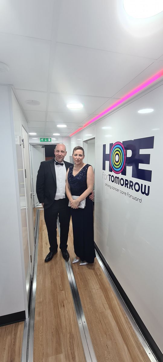 Rachel Mann with her husband, Philip at a Hope for Tomorrow event