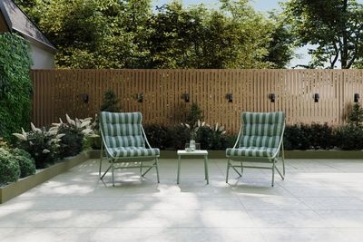 Porto Green Stripe 2 Seater Bistro Set
