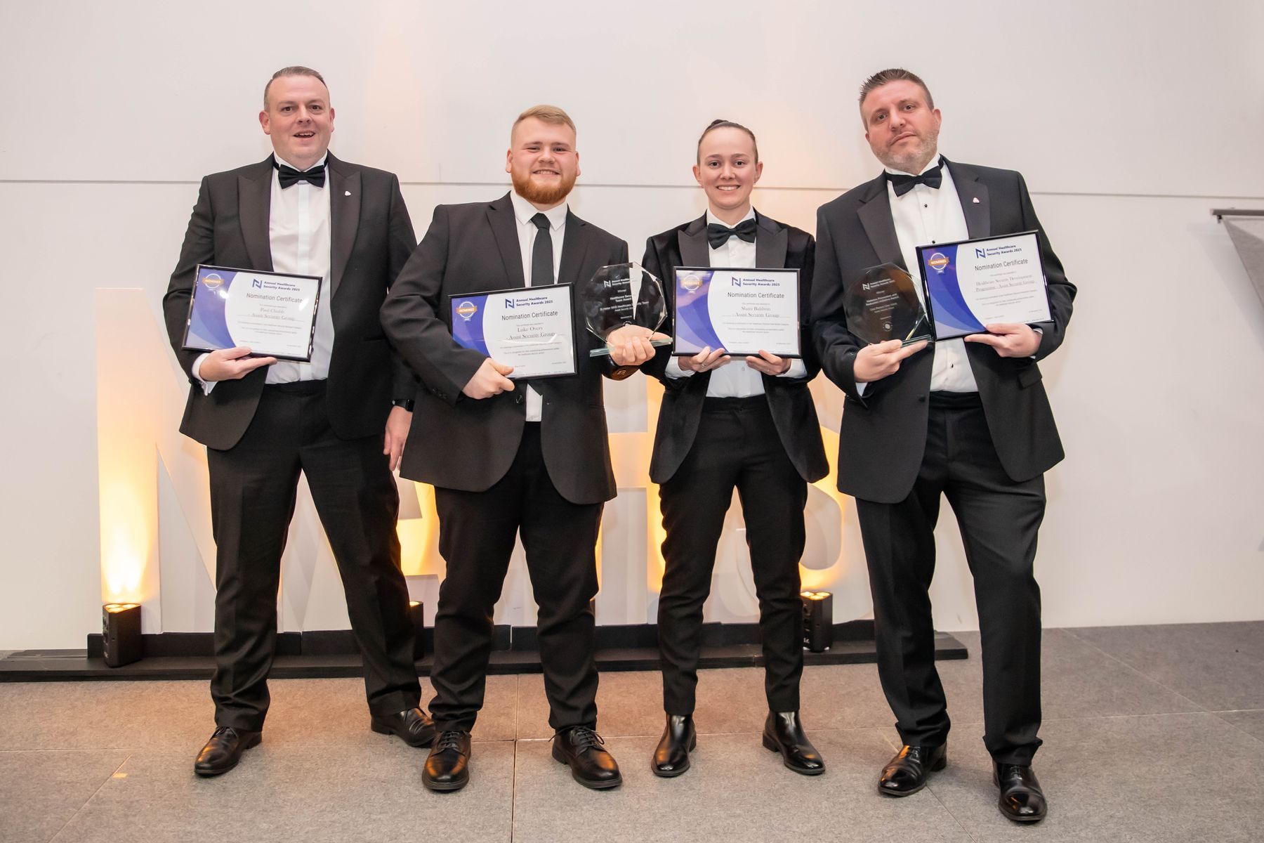 Paul Chubb, Luke Overy, Shani Baldwin, Paul Grzegorzek from Assist Security Group