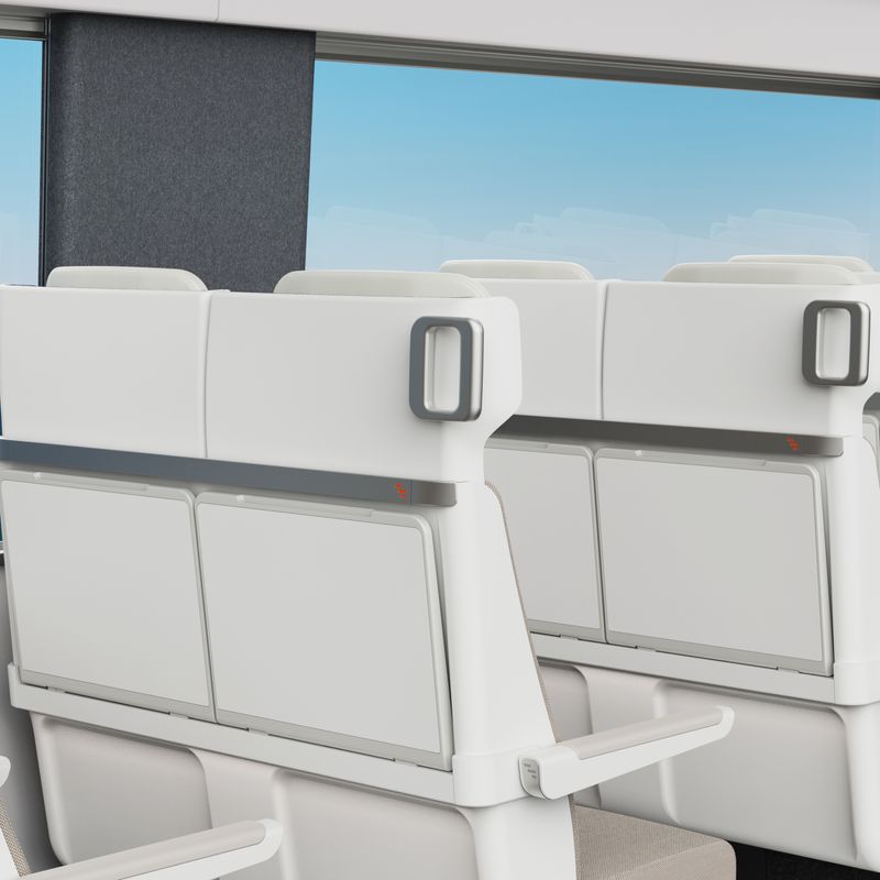 Image showing view of the backs of the ALIZÉ rail seat