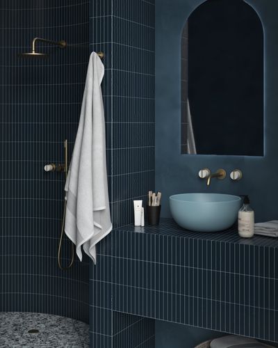 Wall Mounted Basin Tap in Warm Brass