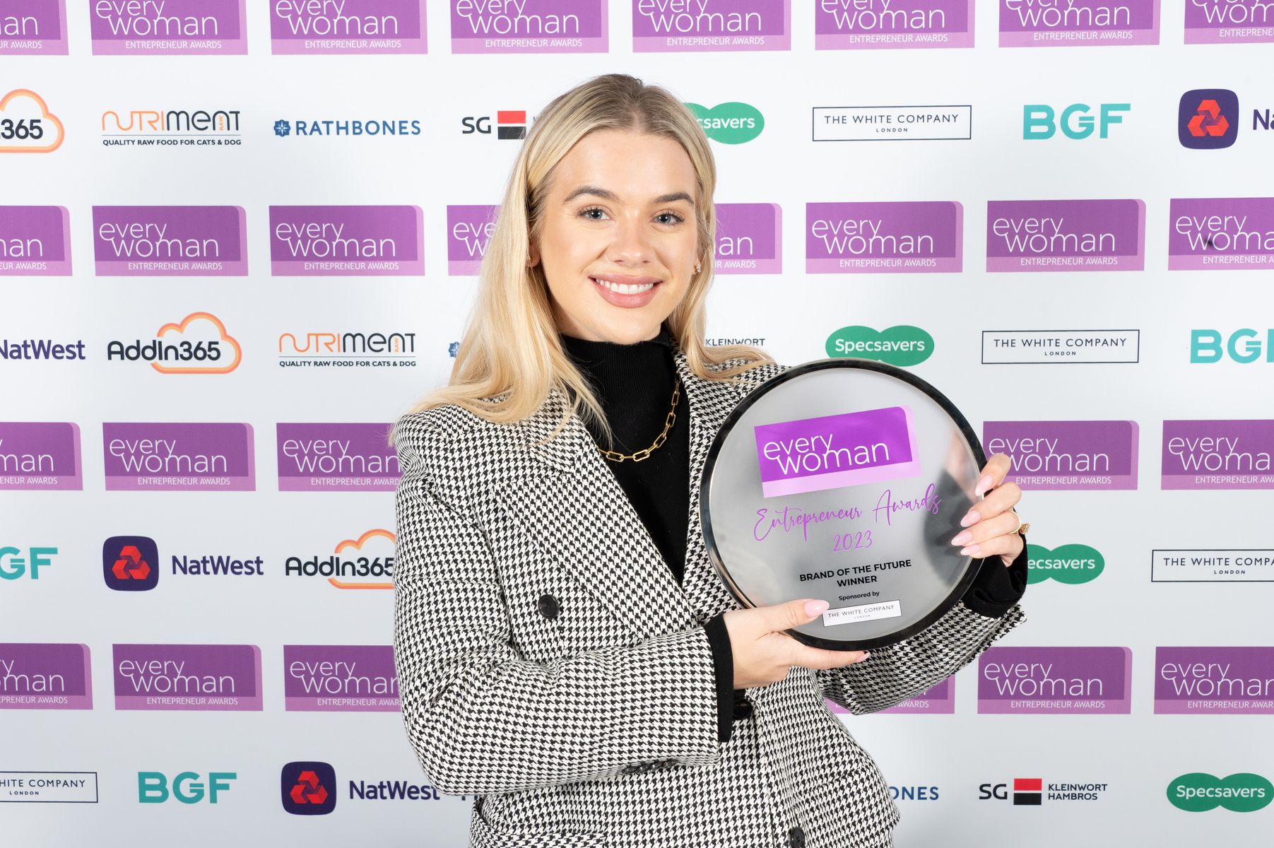 Grave Beverley, Founder of TALA, Brand of the Future winner at the everywoman Entrepreneur Awards 2023
