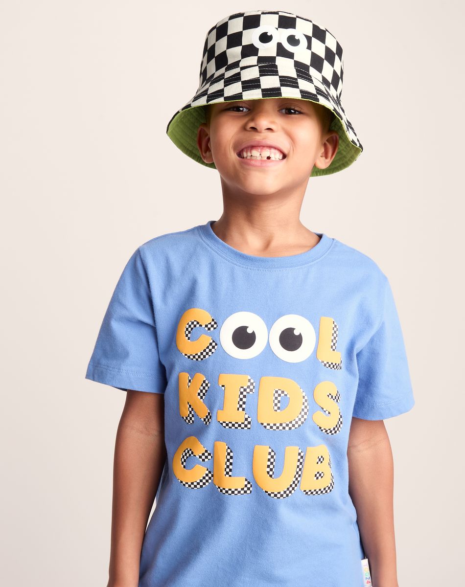 Balkhi Kids Shaun the Sheep Bucket Hat - Black White Checkerboard