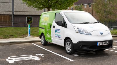 SES Water electric branded van 