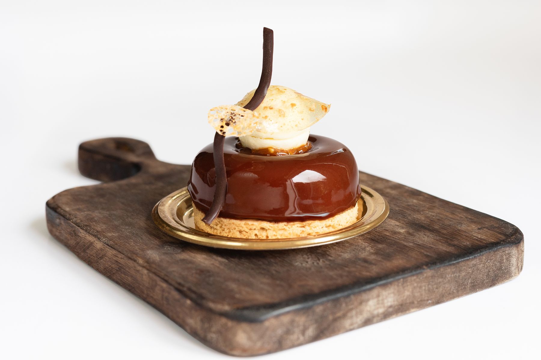 Sunflower Chocolate Mousse, French Sable Breton, With A Coconut, Lime And Lemongrass Mousseline