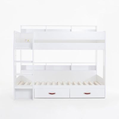 Flair Aviary Bunk Bed with Storage Drawers & Shelves White