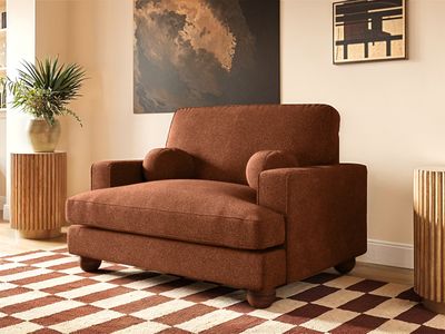 Solace+Co Addison Loveseat - Burnt Orange