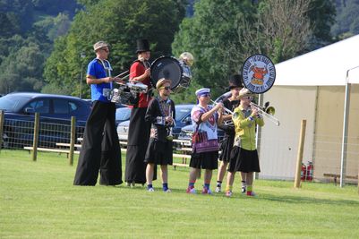 Fat Cat Brass Band performing at Grasmere Lakeland Sports and Show