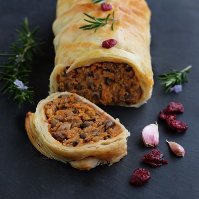 Mushroom, Nut and Cranberry Wellington