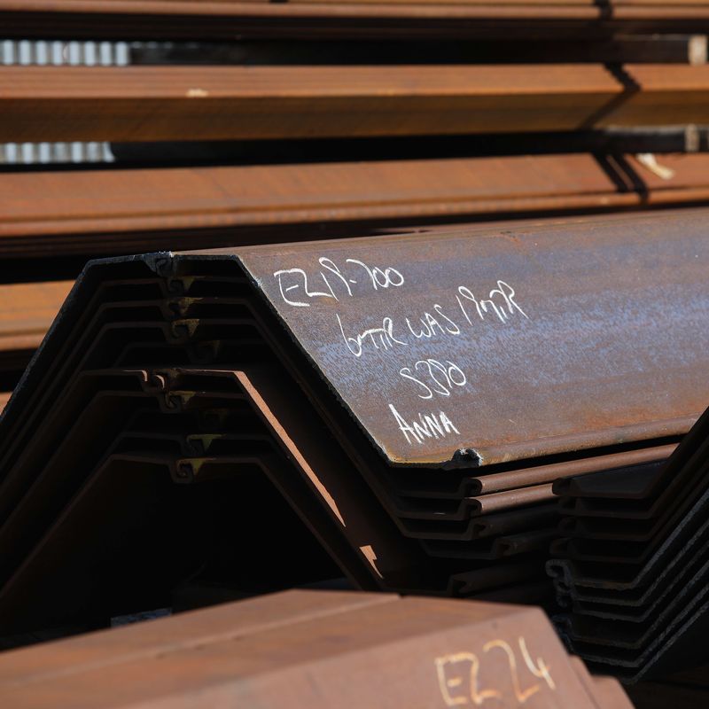 Emirates Steel sheet piles.  Sheet Piling (UK) is the exclusive strategic partner of Emirates Steel throughout the UK and Ireland.