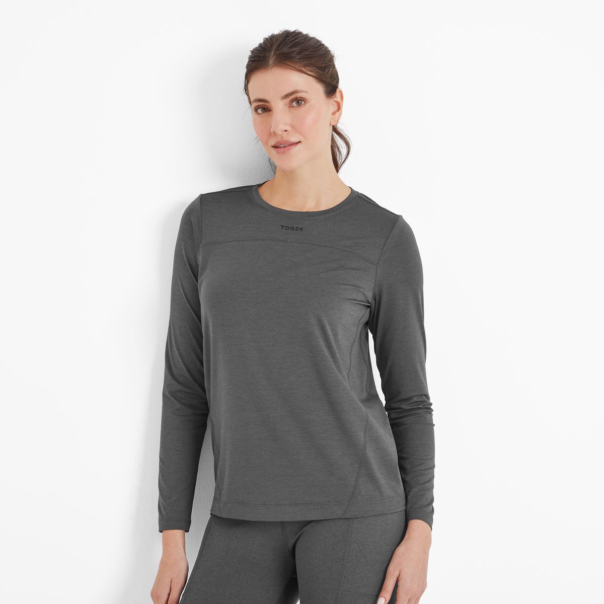 Blakely Women's Tech Long Sleeve Top - dark grey marl
