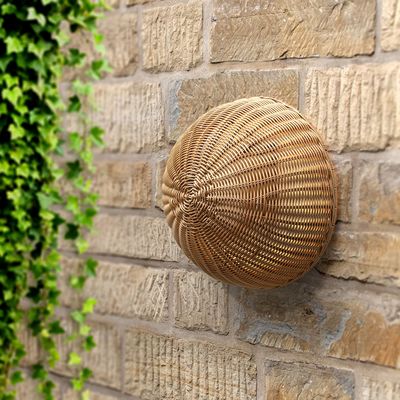 Cerchio Rechargeable Rattan Wall Light