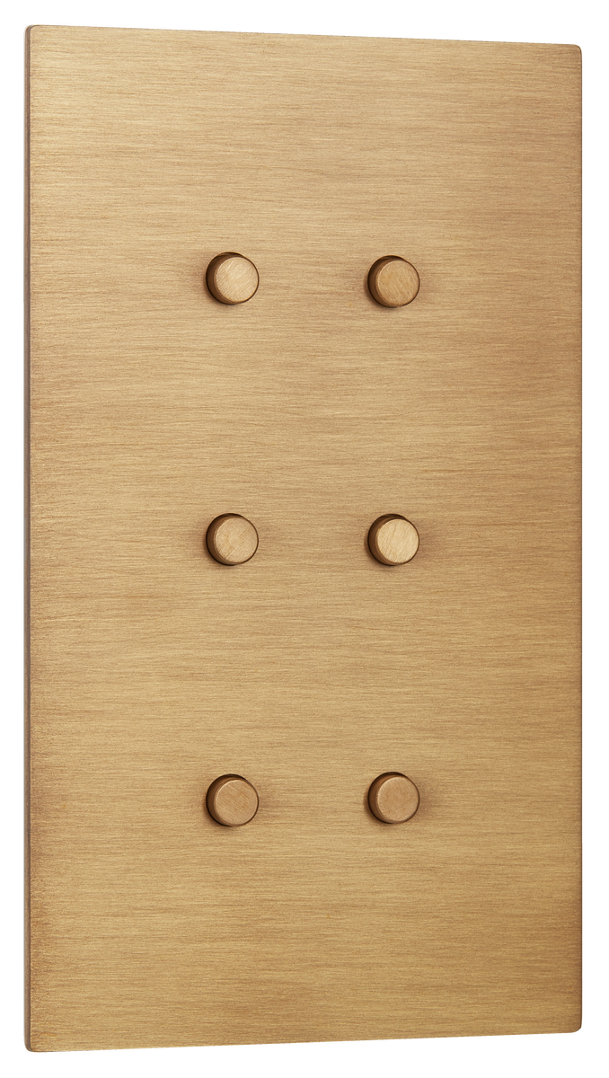 6G low-voltage vertical keypad switch, Sienna finish