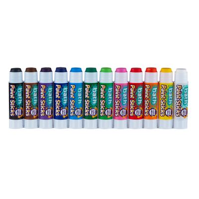Little Brian Bath Paint Sticks 12 Pack 