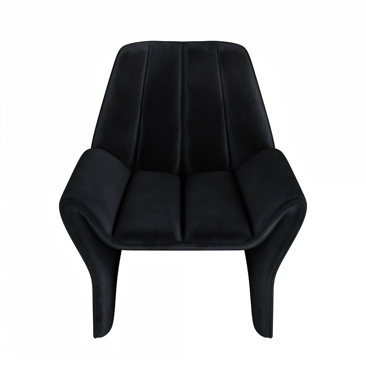 Solace+Co Aster Black Velvet Accent Chair