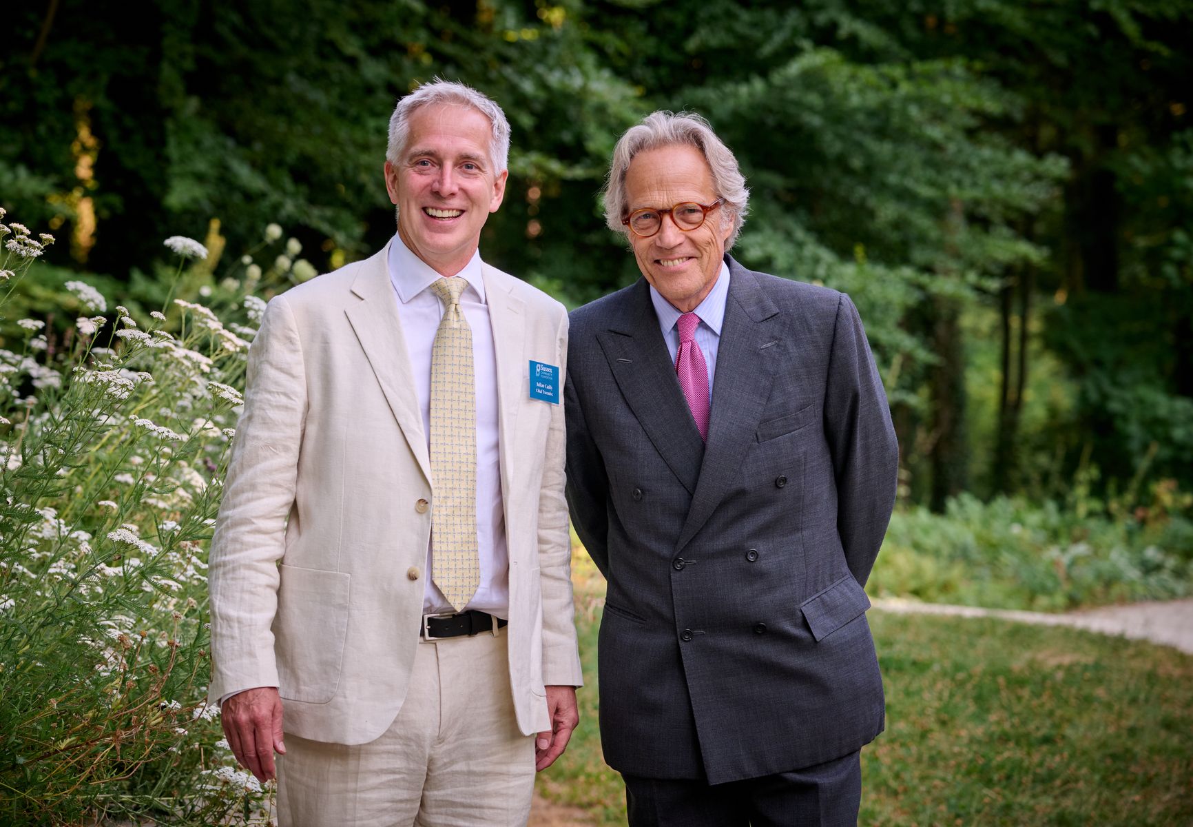 Julian Caddy (left) and the 11th Duke of Richmond (right).