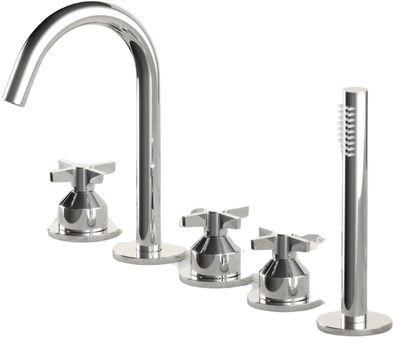 Folio Deck Mounted Bath Tap in Chrome
