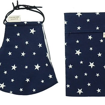 Navy with Stars face mask from Cocorose London