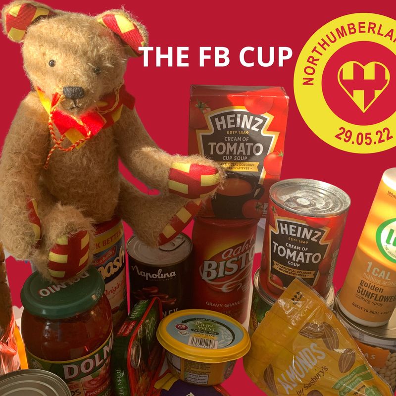 Northumberland Day mascot, Northumbear, launches the Northumberland Food Bank Challenge and FB Cup
