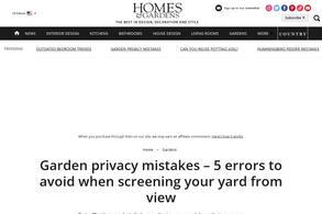Screencapture of Homes & Gardens