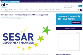 Screencapture of SESAR Deployment Manager