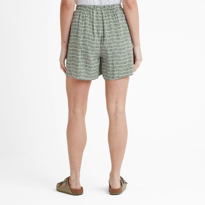 Callie Women's Shorts - Green Dash Print