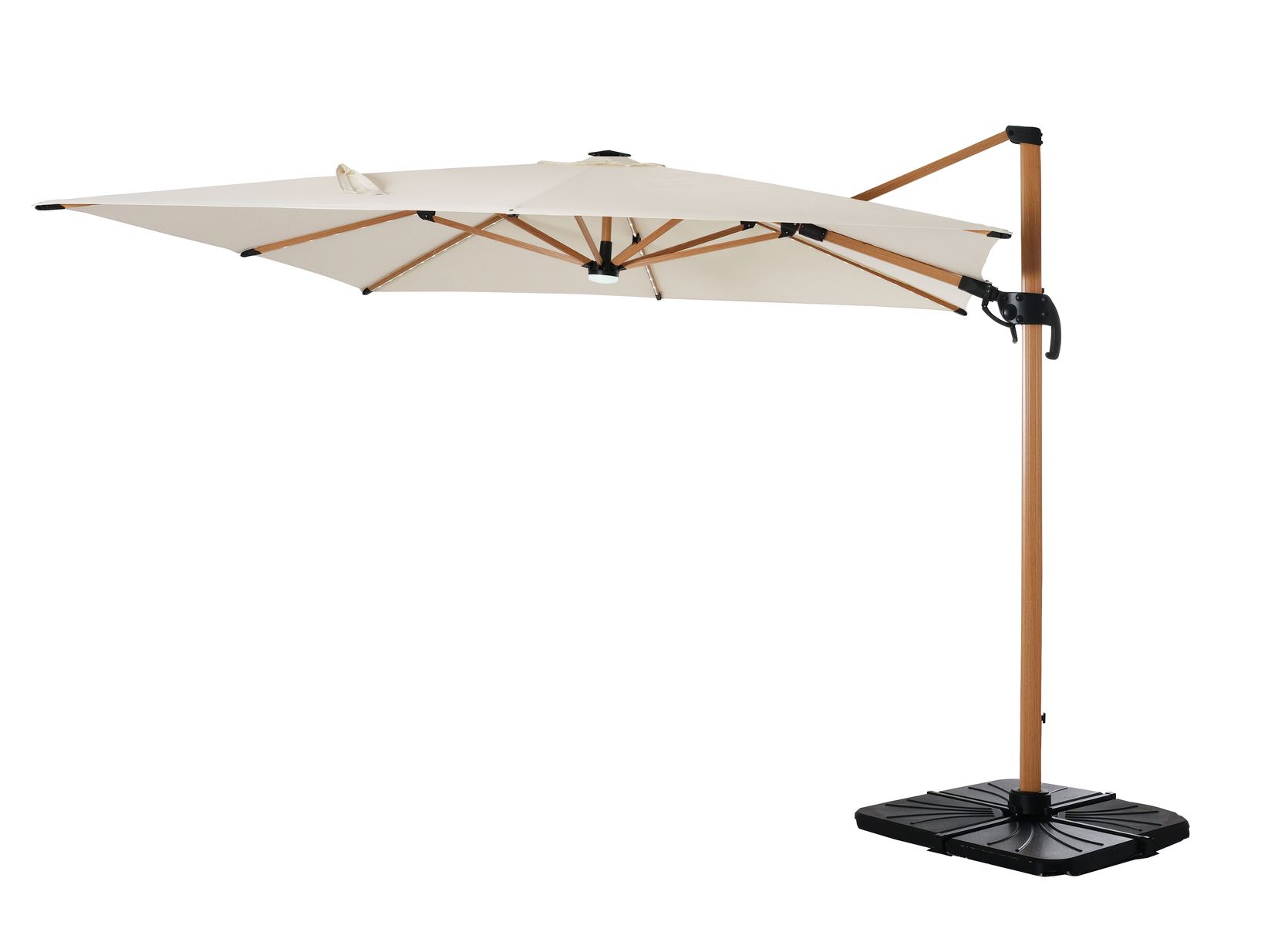 Premium 3m LED Light Up Cantilever Parasol