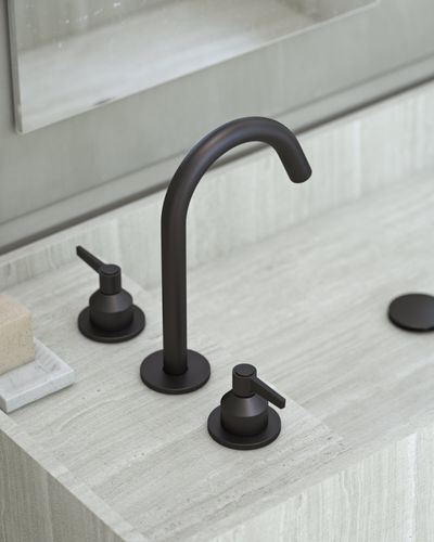 Folio Deck Mounted Basin Tap in Dark Bronze