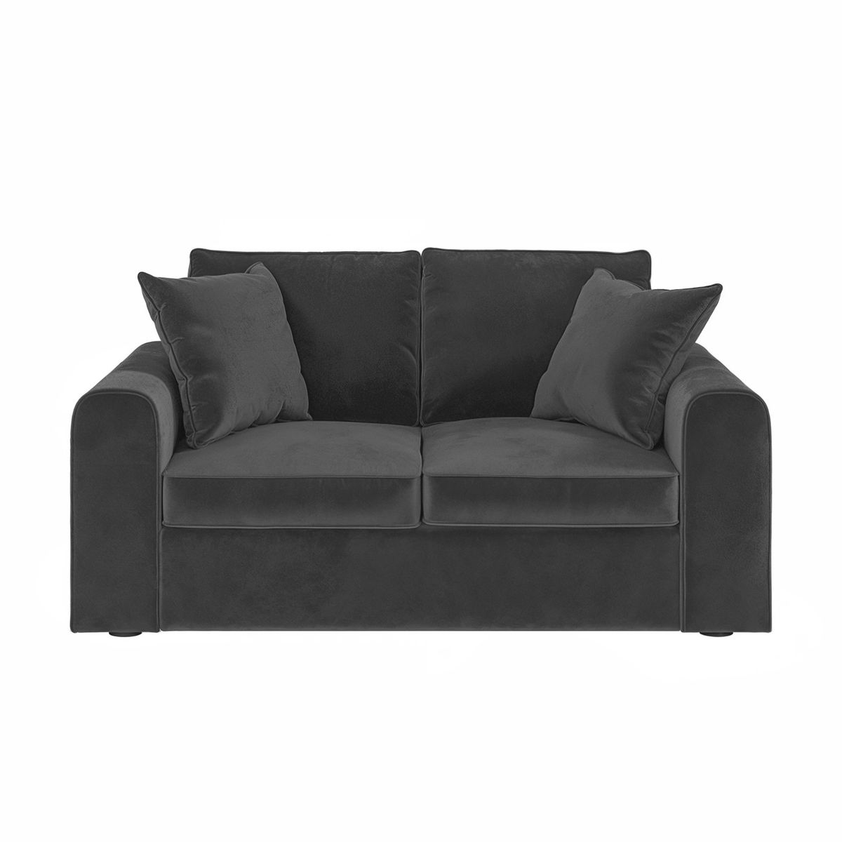 Solace+Co Ainsley 2 Seater Sofa Charcoal Velvet