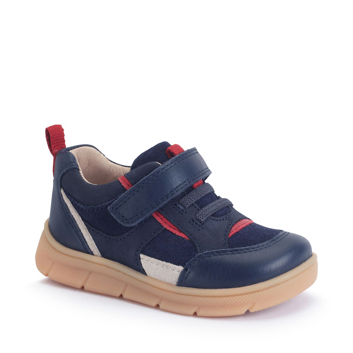 Stride, Navy nubuck mix rip-tape pre-school casual trainer shoes