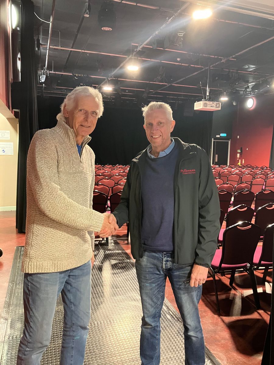 From left: Martin Allen, chairman of Ropetackle Arts Centre and Pilbeam Construction managing director Alan Corbett 