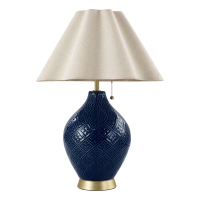 Mr Jones Table Lamp in Blue Ceramic