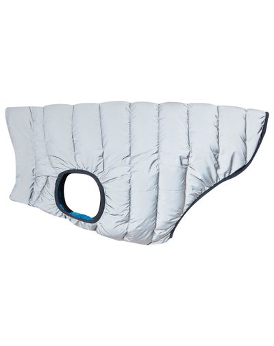 Fetch Padded Dog Coat - peacock blue/dark indigo/optic white