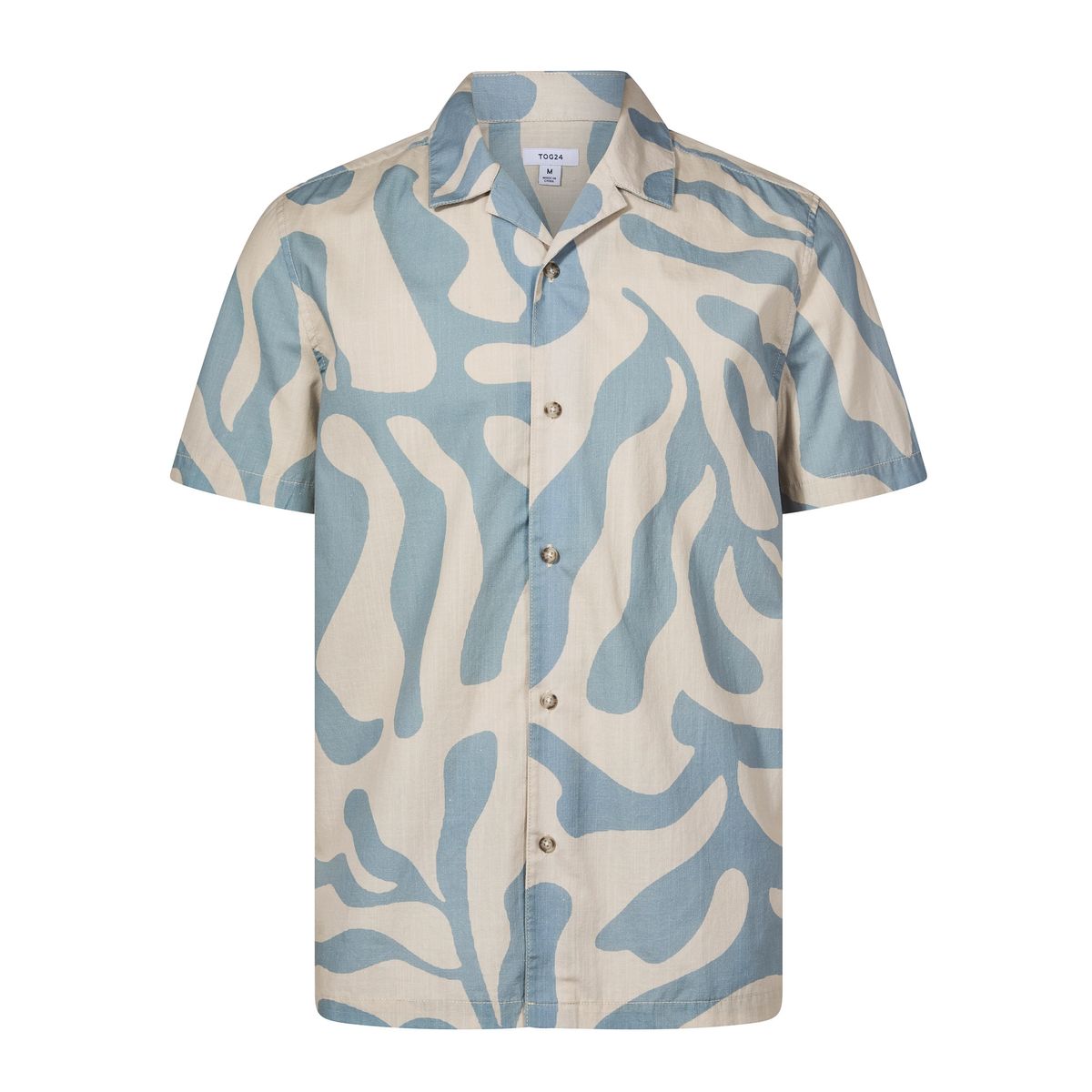 Strichen Mens Short Sleeve Shirt - Summer Sky