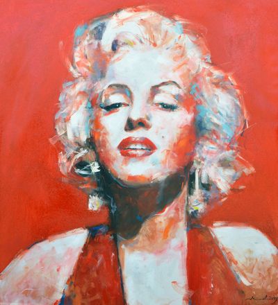 110x100 cm, Marilyn, Oil on Canvas, 2017