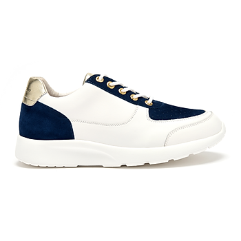 Shoreditch Navy and Gold trainer from Cocorose London