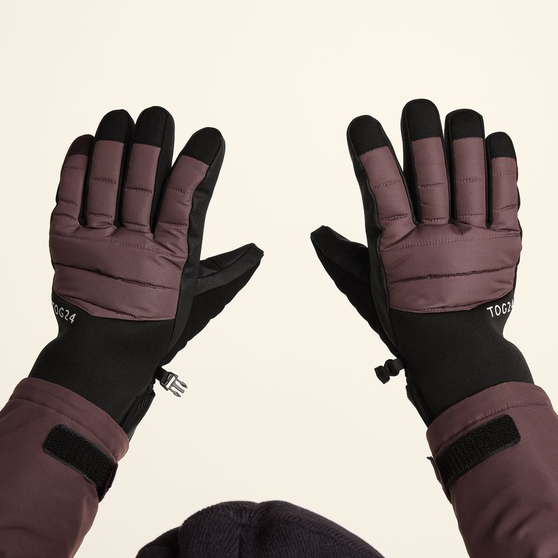 Adventure Waterproof Insulated Ski Gloves - Chocolate Brown