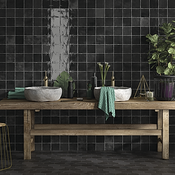 Zellige Black Ceramic Tiles