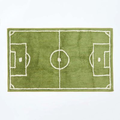 Cotton Tufted Football Pitch Kids Rug