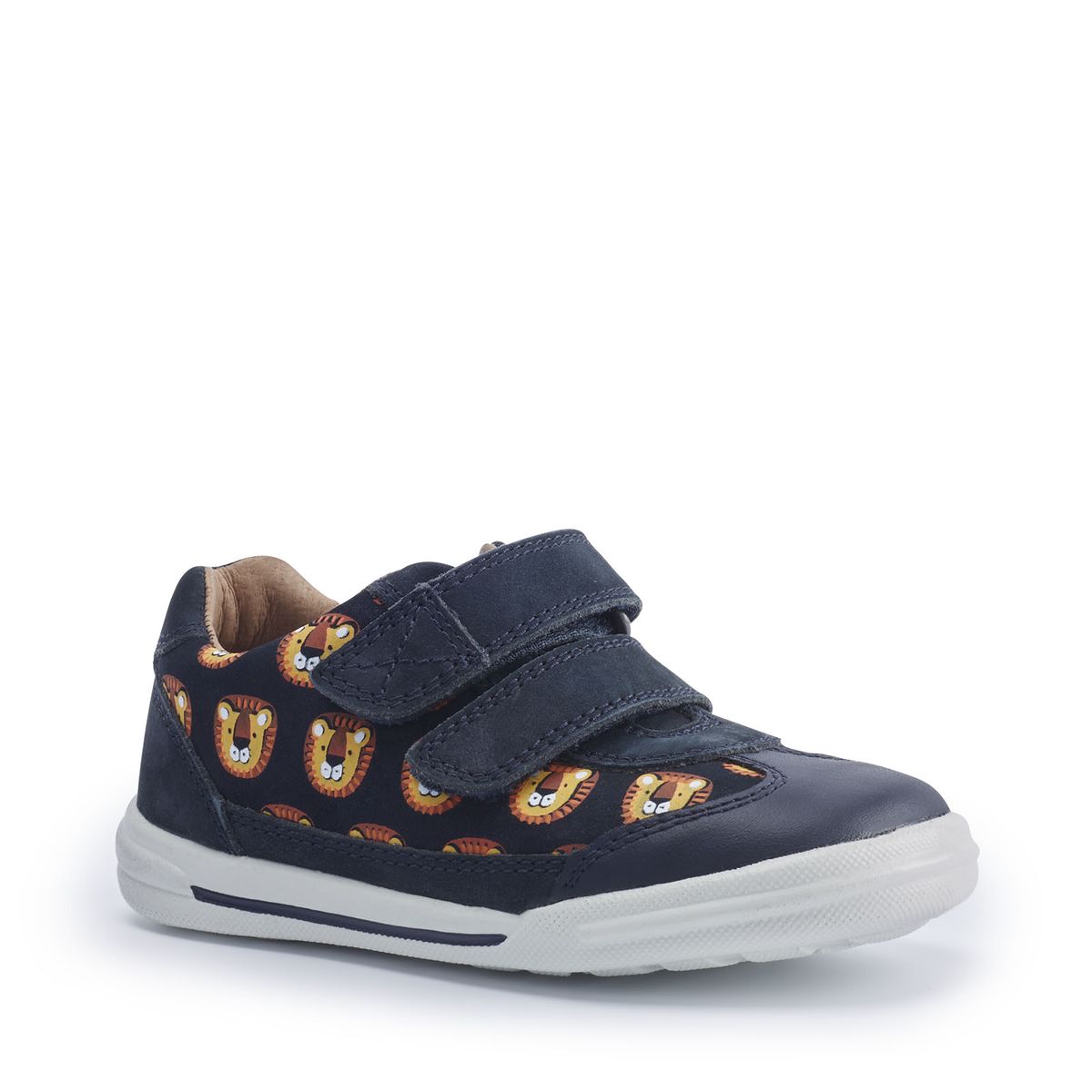 'Chums' in navy nubuck and lion detail from the latest Start-Rite Shoes and JoJo Maman Bébé Collection 