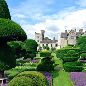 Levens Hall and Gardens, at Levens, near Kendal, in the Southern Lake District, UK.  