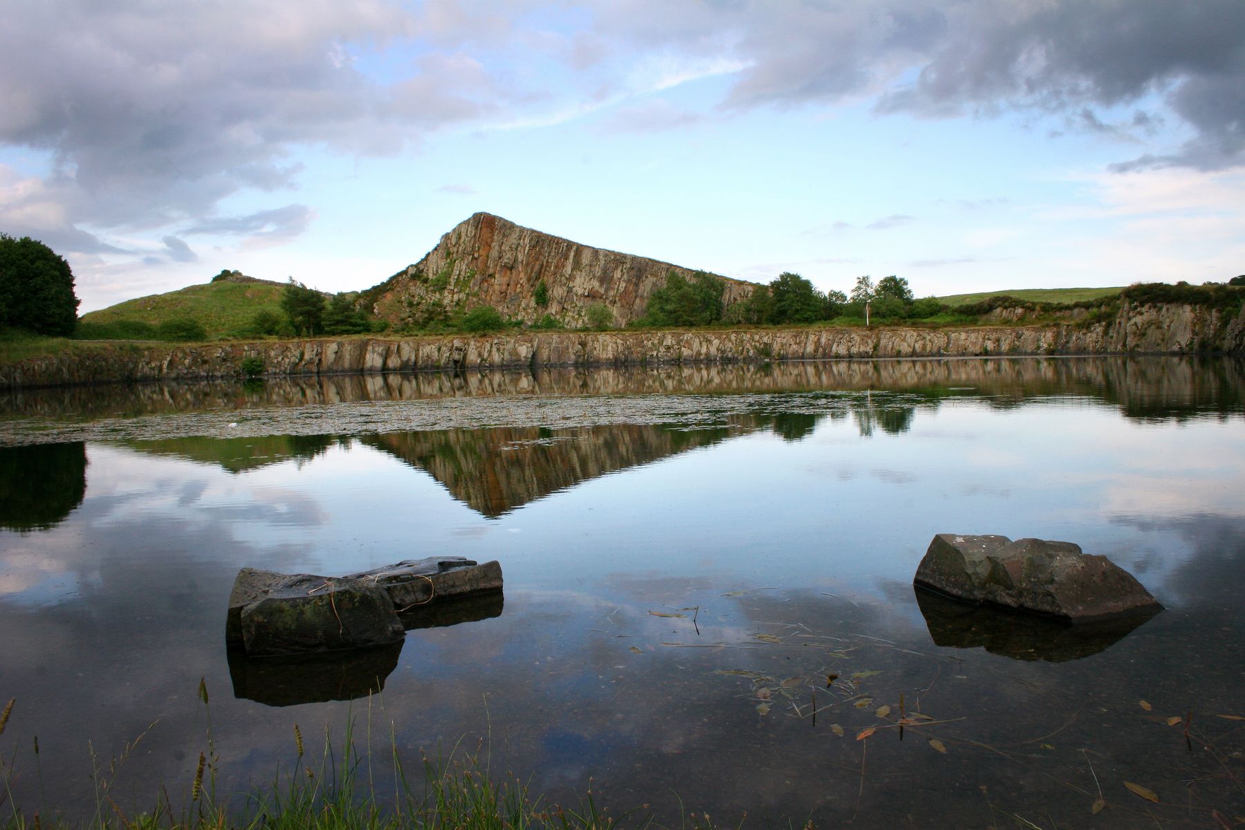 Cawfields on Hadrian's Wall, just a short drive from Langley Castle Hotel