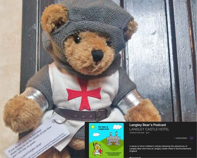Langley Bear at Langley Castle Hotel, Northumberland, UK