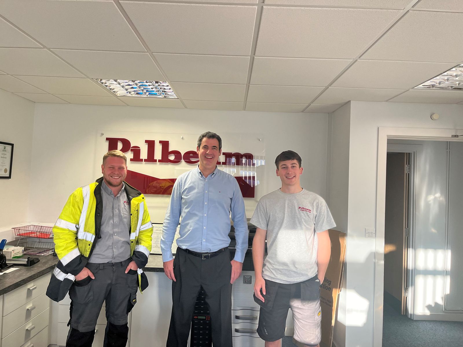 Benjamin, Rob and Sam join the growing team at Pilbeam Construction