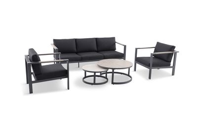 Savannah 3 Seat Sofa Lounge Set - Birch