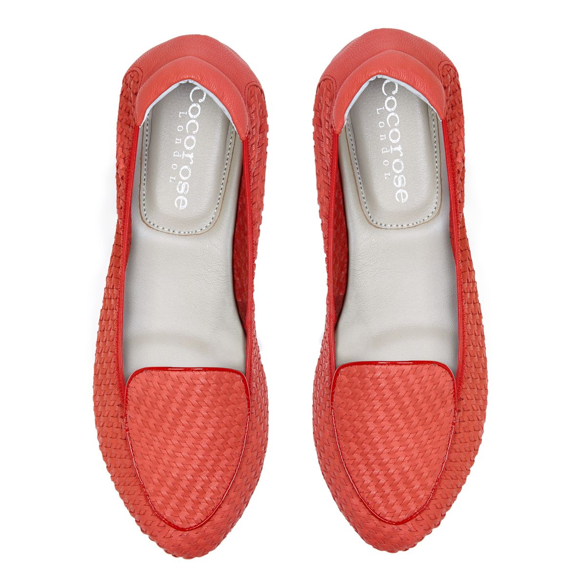 Cocorose leather loafer in coral