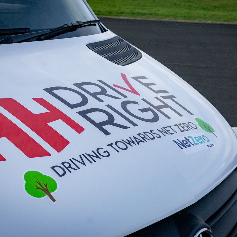 HH Driveright vehicle, fitted with the GM2020 device that will record CO2 emissions and enable these to be offset.