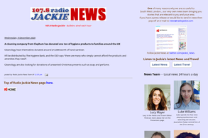 Screencapture of Radio Jackie News